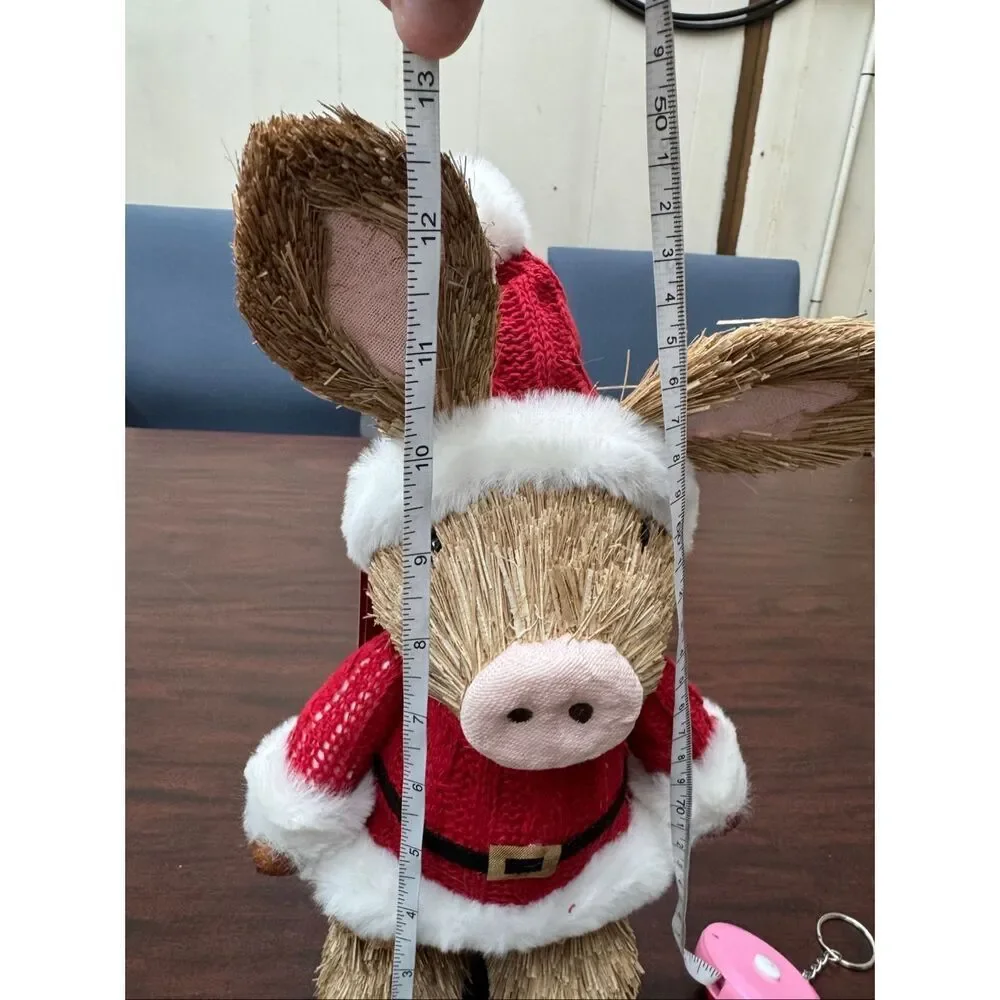 NWT Red Shed Santa Pig Tabletop Decor